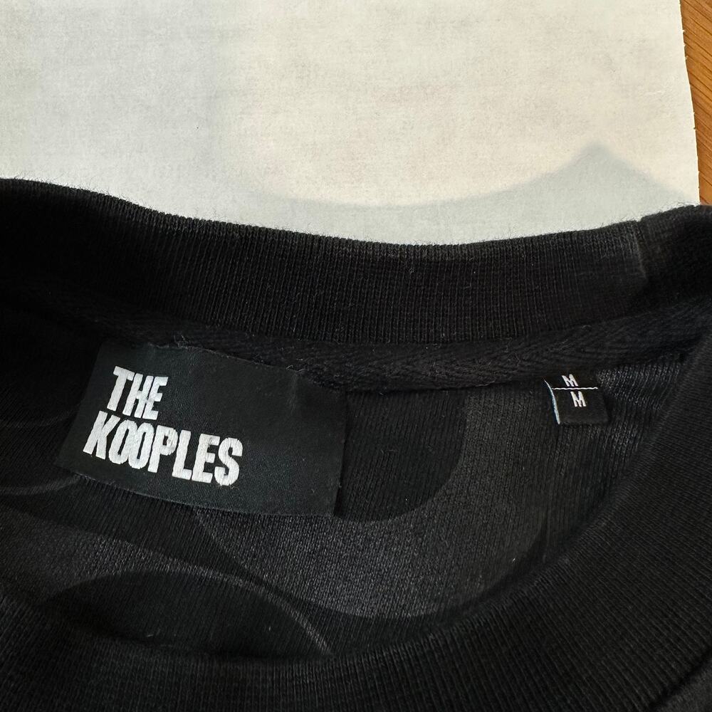 The Kooples Logo Sweatshirt Crew Neck Relaxed Fit, Black - Picture 11 of 13